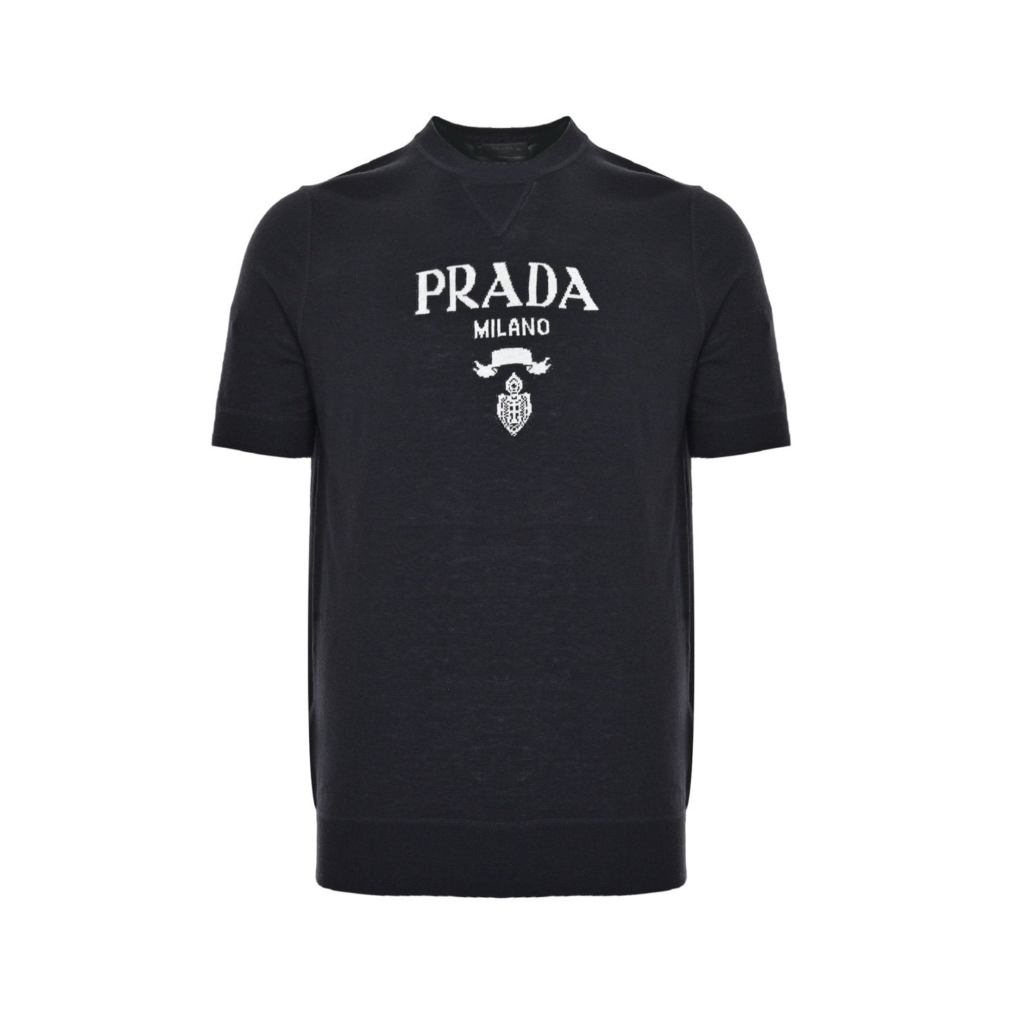 Prada Black Superfine Wool Cashmere T-Shirt