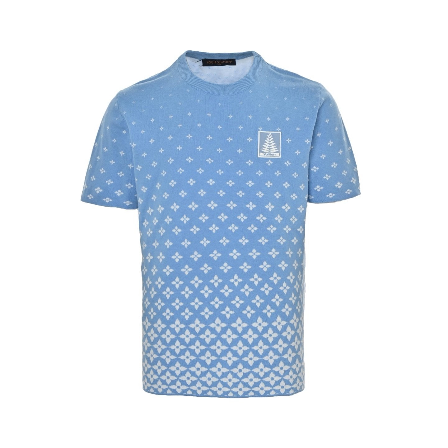 Louis Vuitton Knitted Cotton T-Shirt Blue