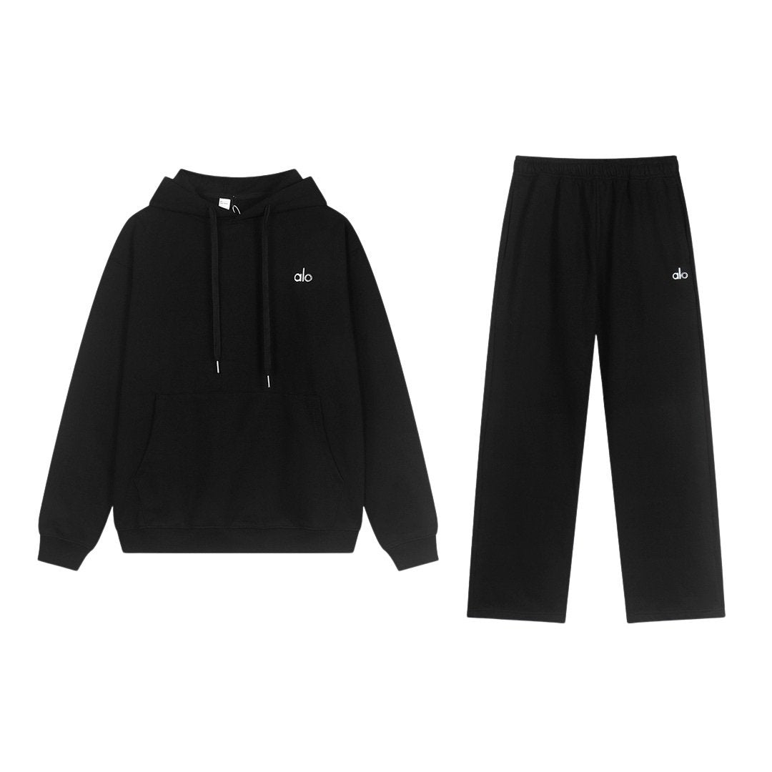 Alo Yoga Accolade Cotton-Blend Tracksuit Black