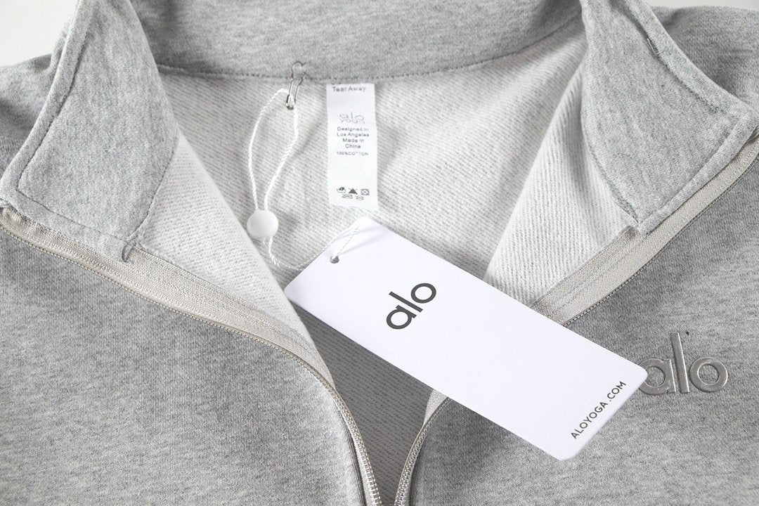 Alo Yoga 1/4 Zip Tracksuit Grey