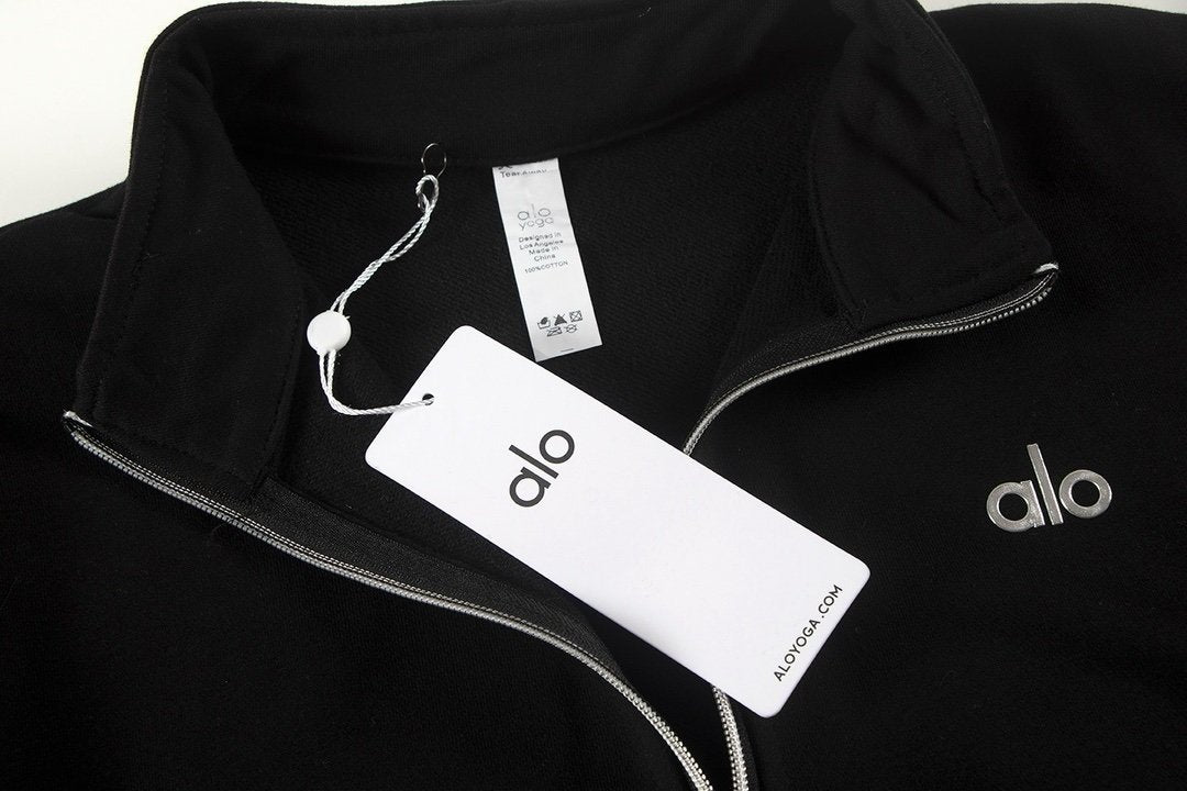 Alo Yoga 1/4 Zip Tracksuit Black
