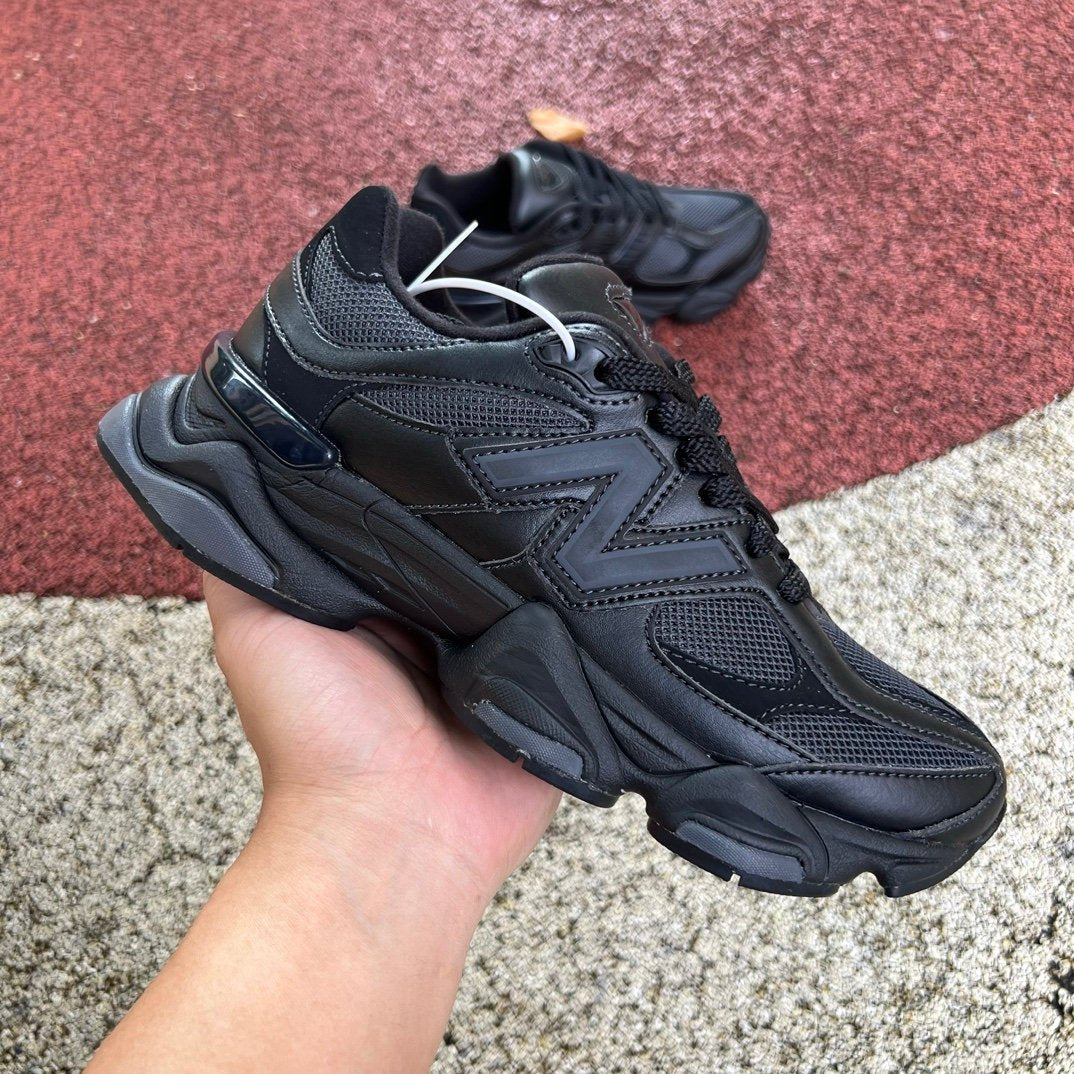 New Balance 9060 Triple Black Leather