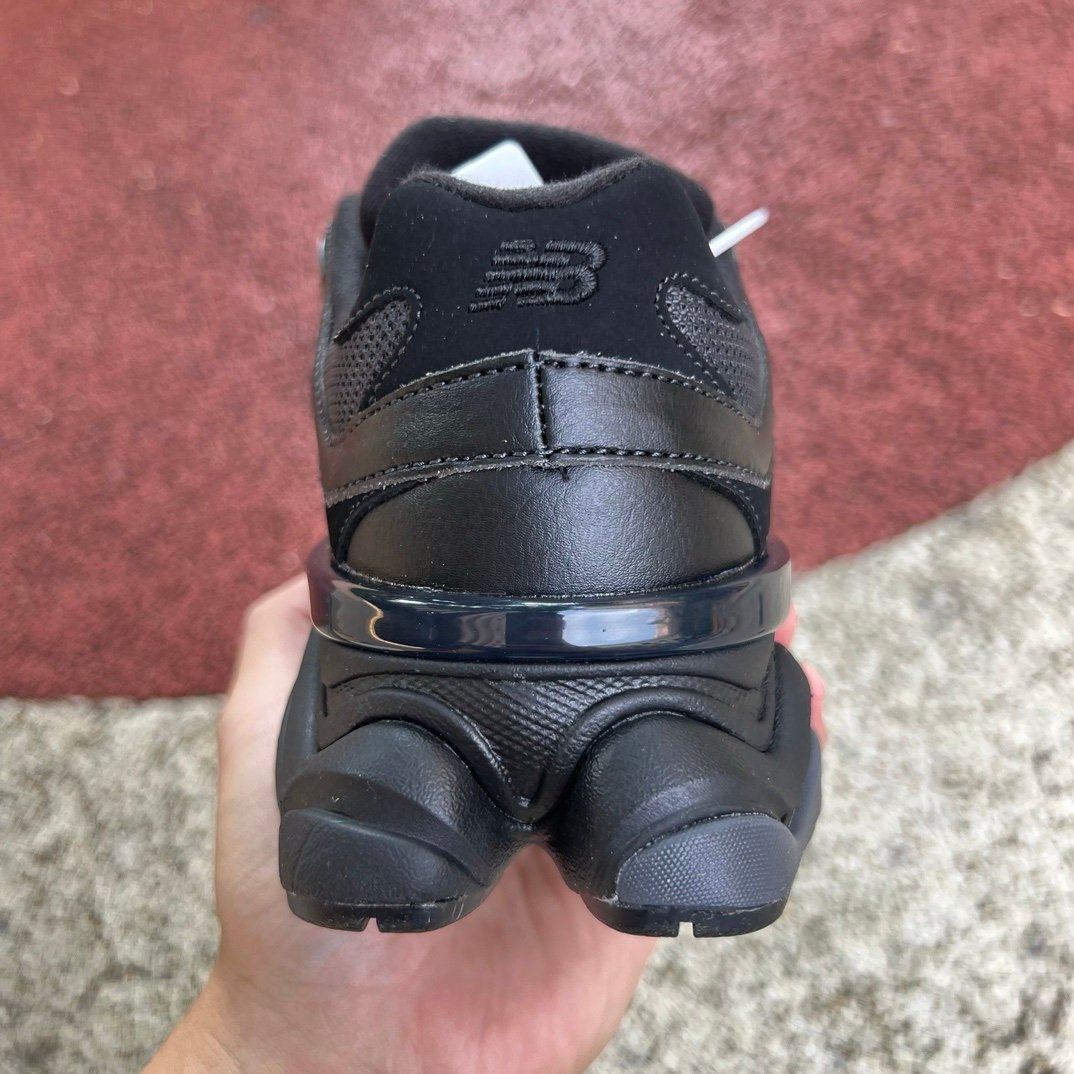 New Balance 9060 Triple Black Leather