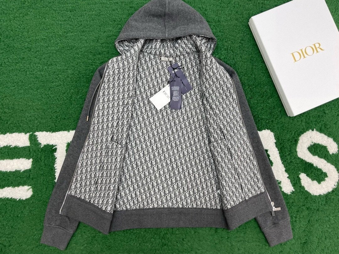 Dior Icon Jacquard Tracksuit Cashmere & Wool Grey