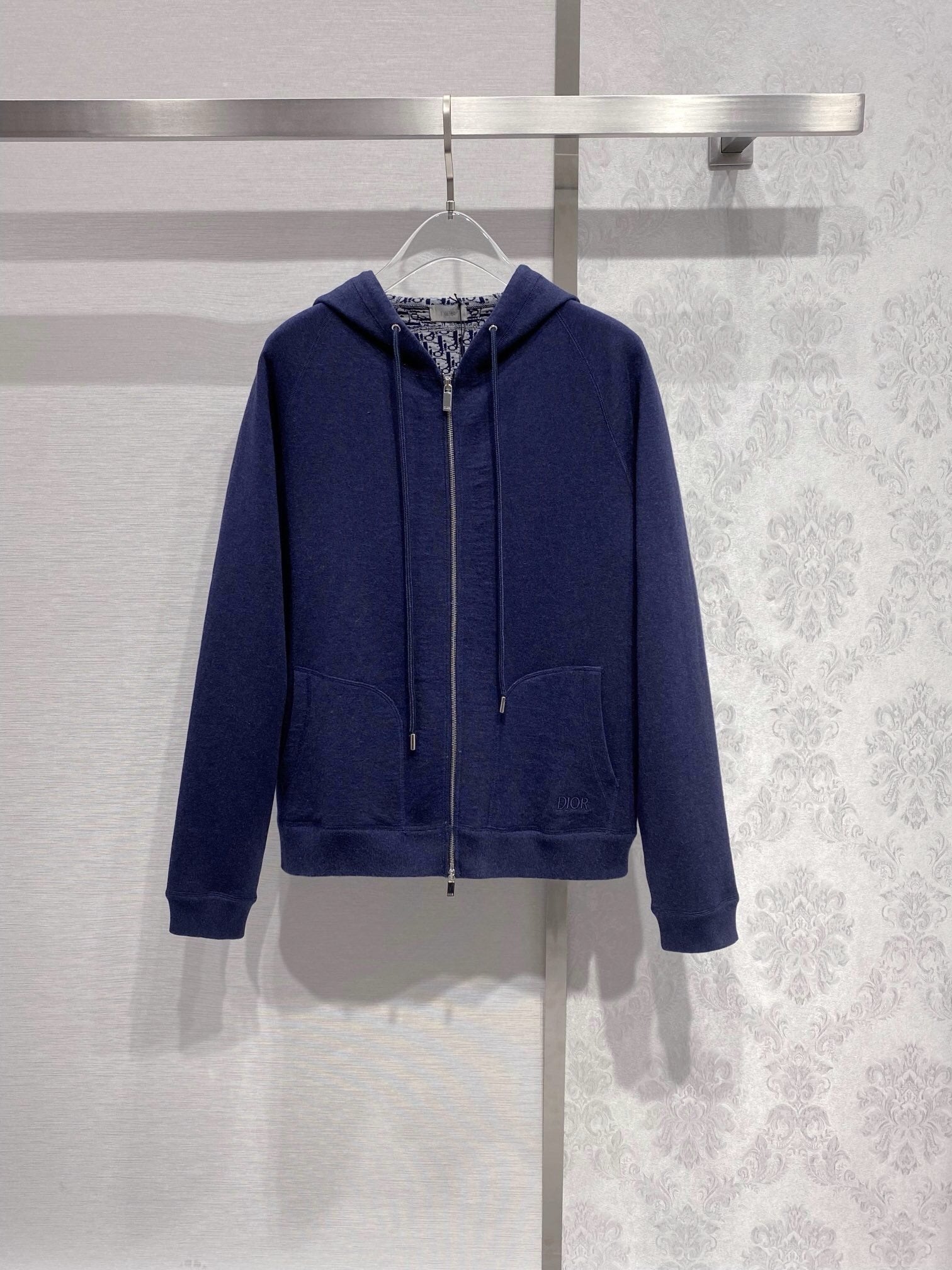 Dior Icon Jacquard Tracksuit Cashmere & Wool Navy Blue
