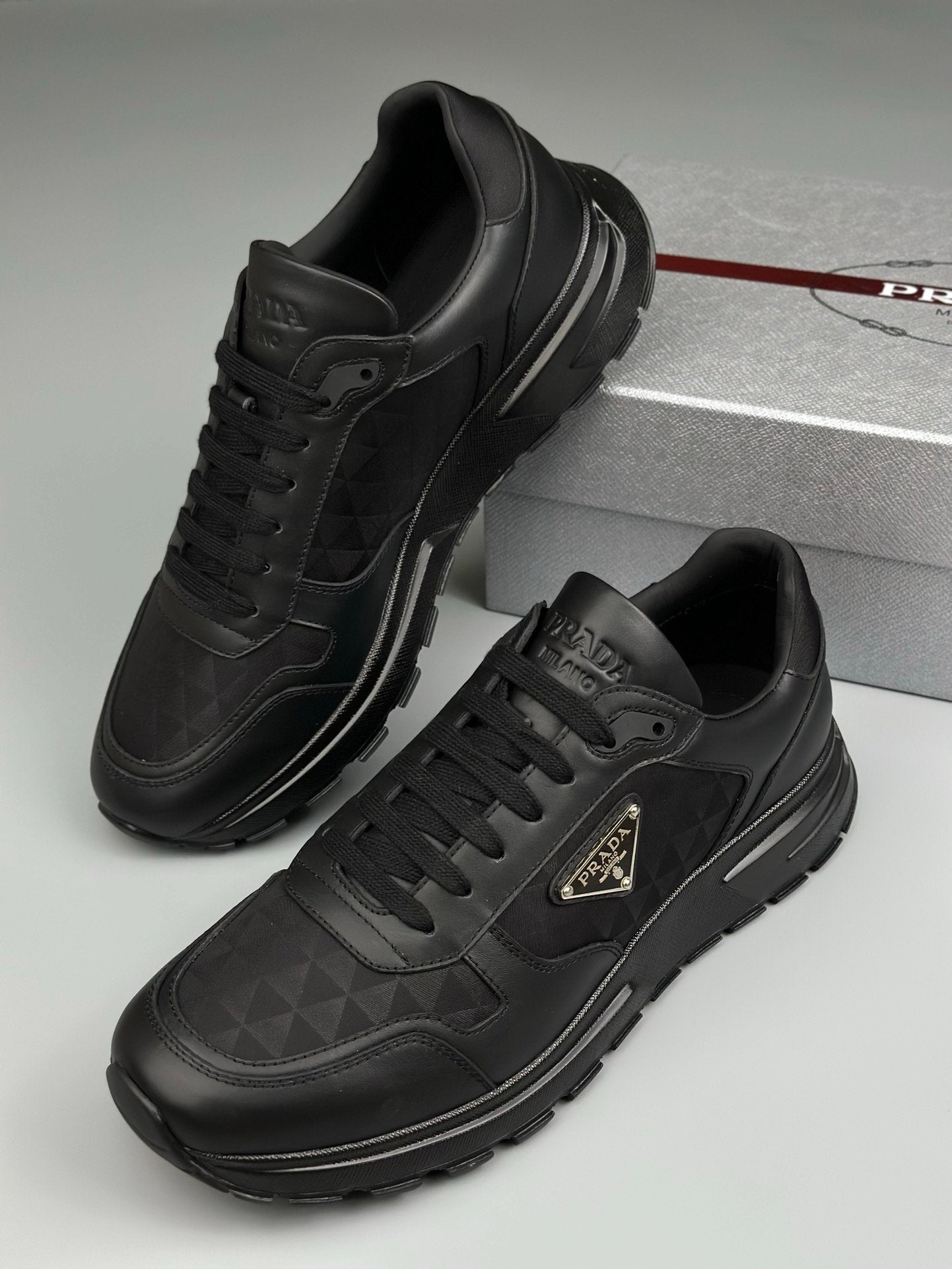 Prada Prax 01 Re-Nylon Black Triangle Monogram