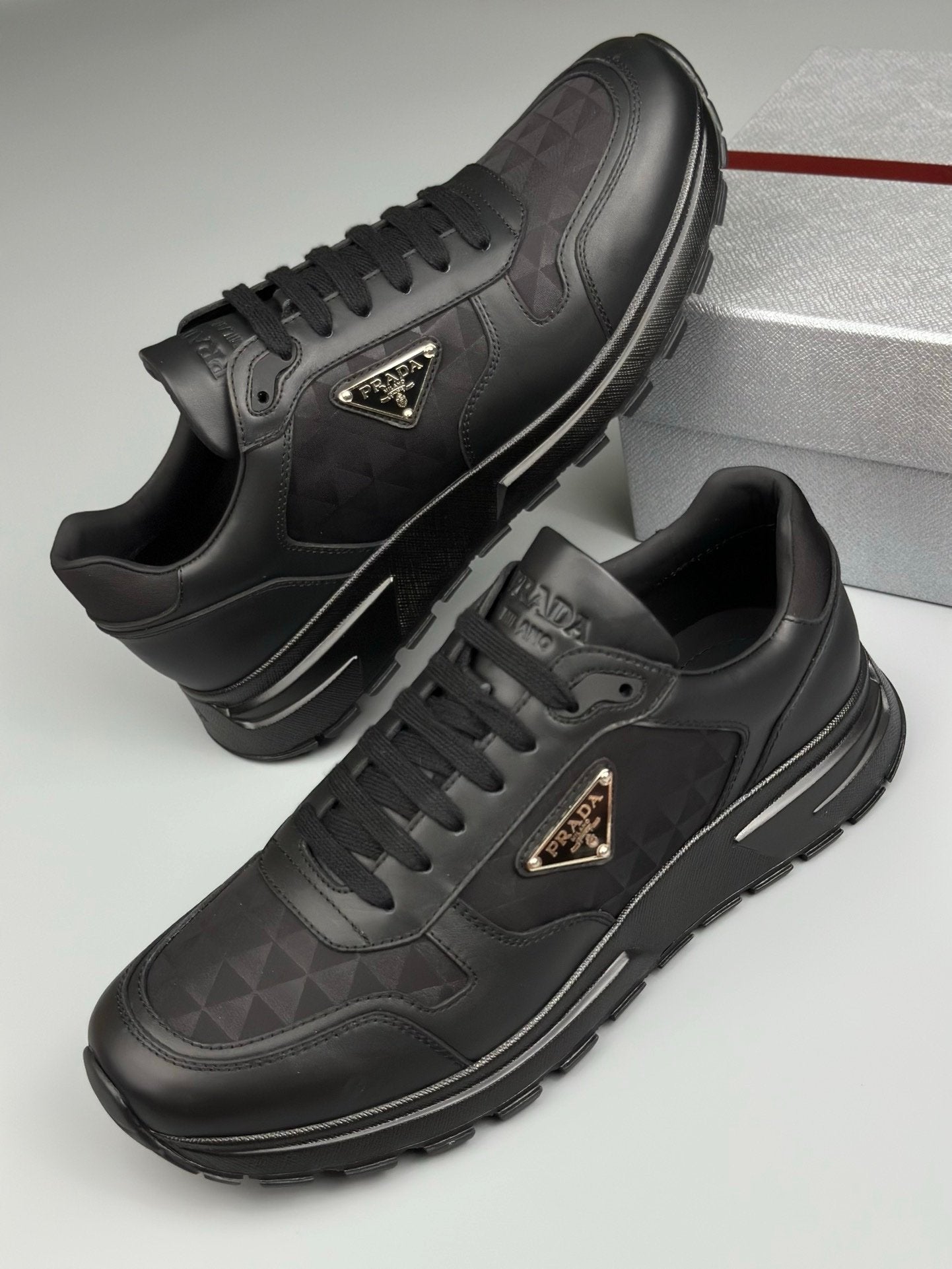 Prada Prax 01 Re-Nylon Black Triangle Monogram