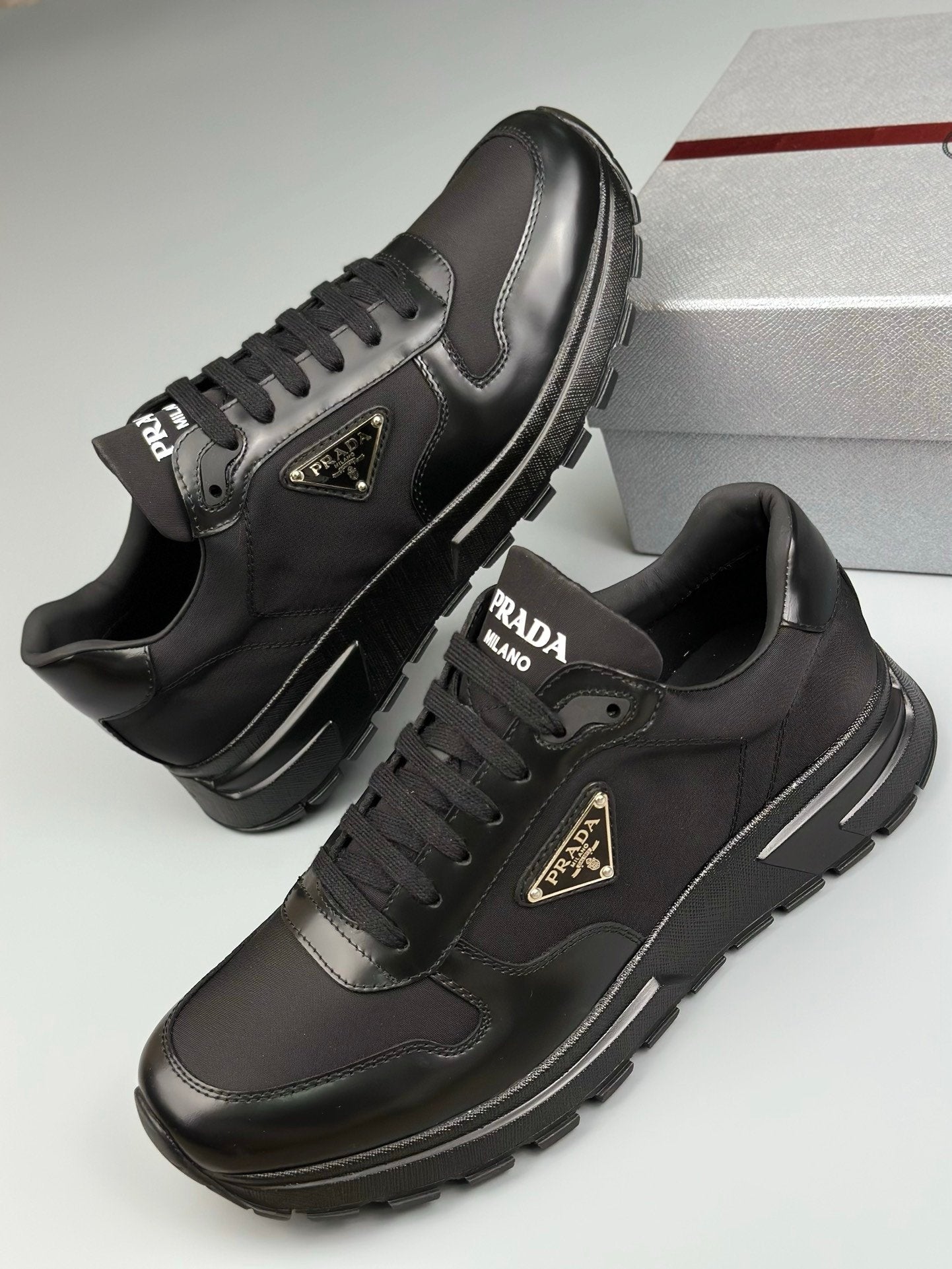 Prada Prax 01 Re-Nylon Black Leather