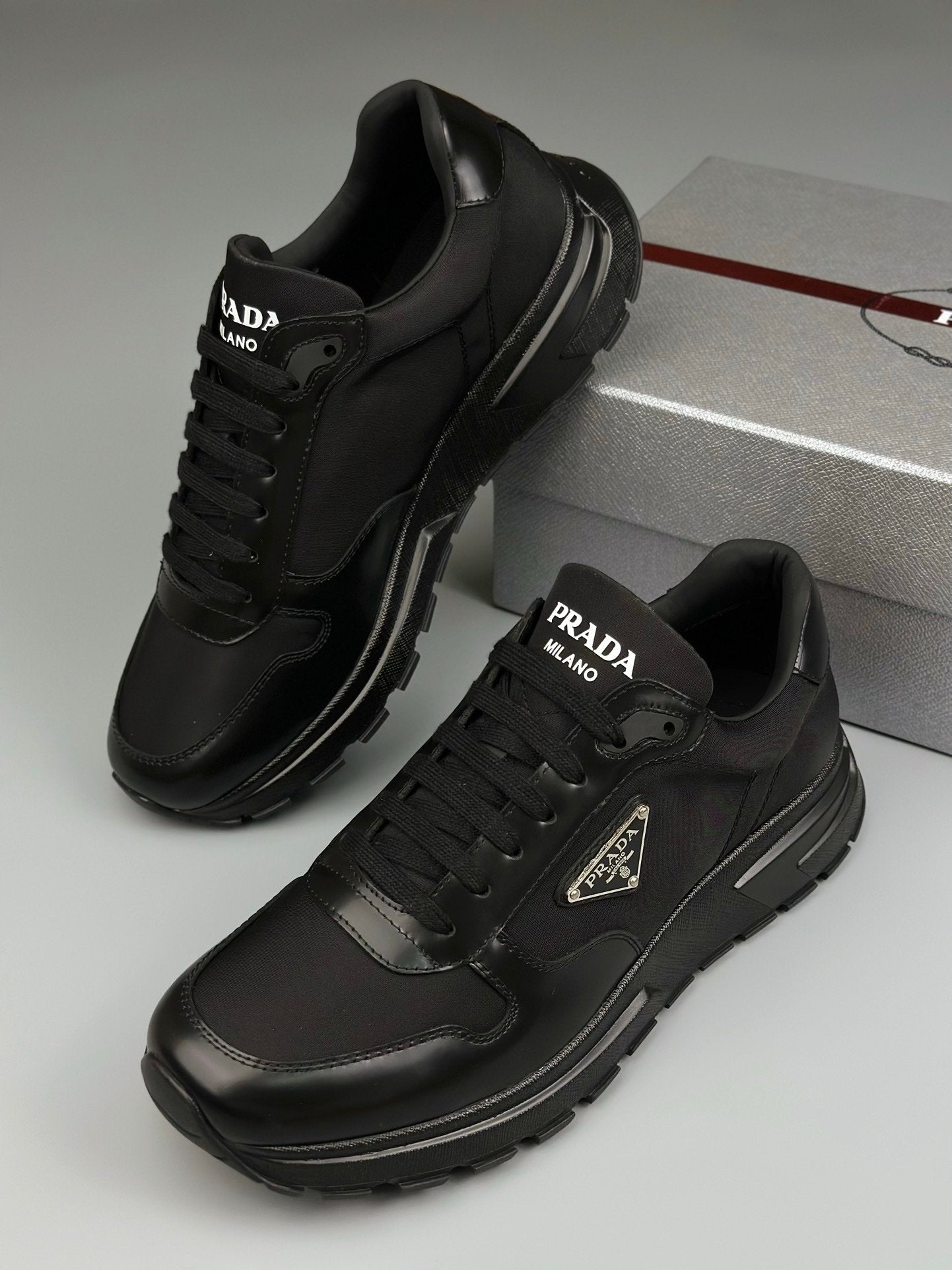 Prada Prax 01 Re-Nylon Black Leather