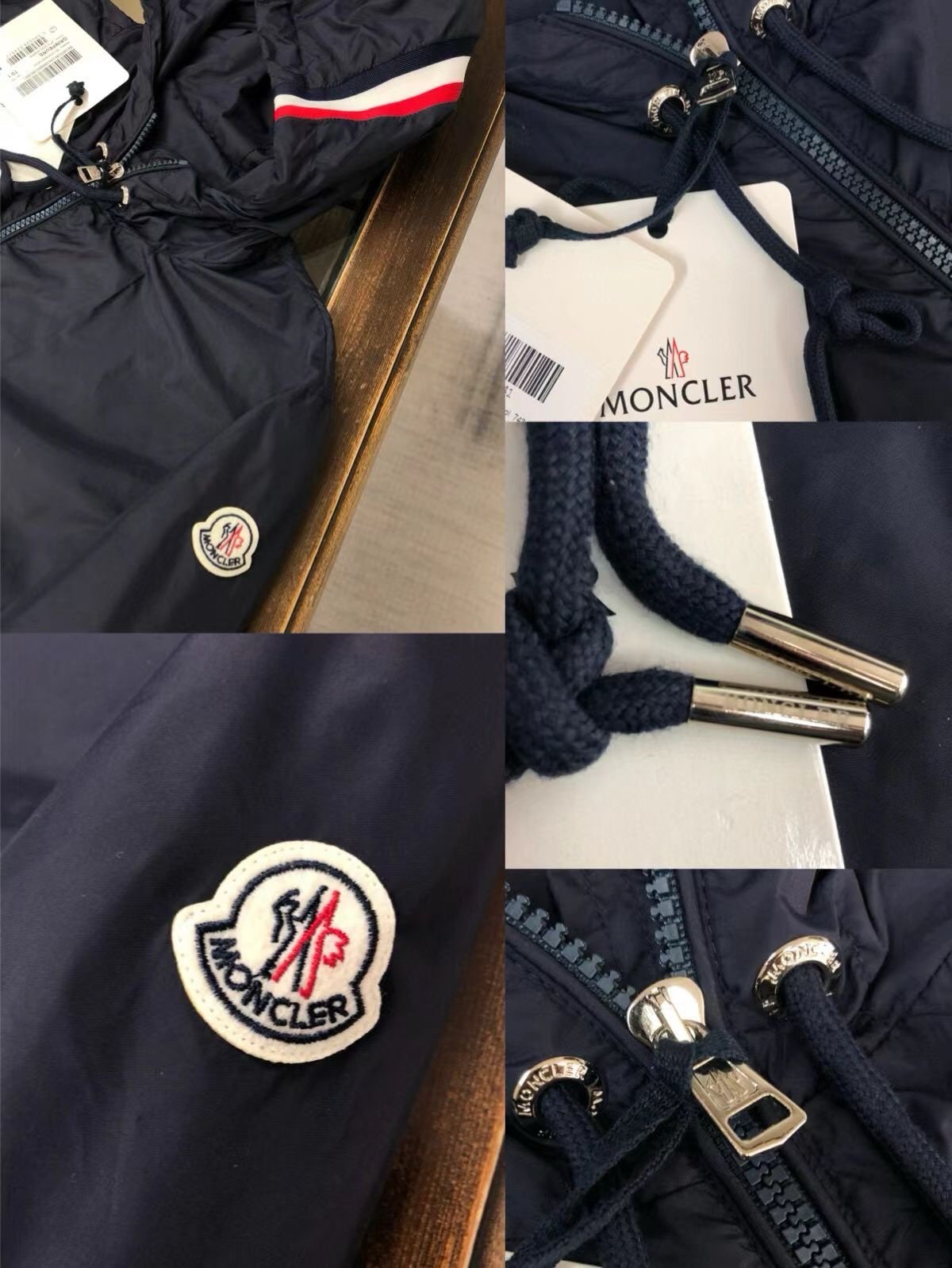 Moncler Grimpeurs Windbreaker Jacket In Navy Blue