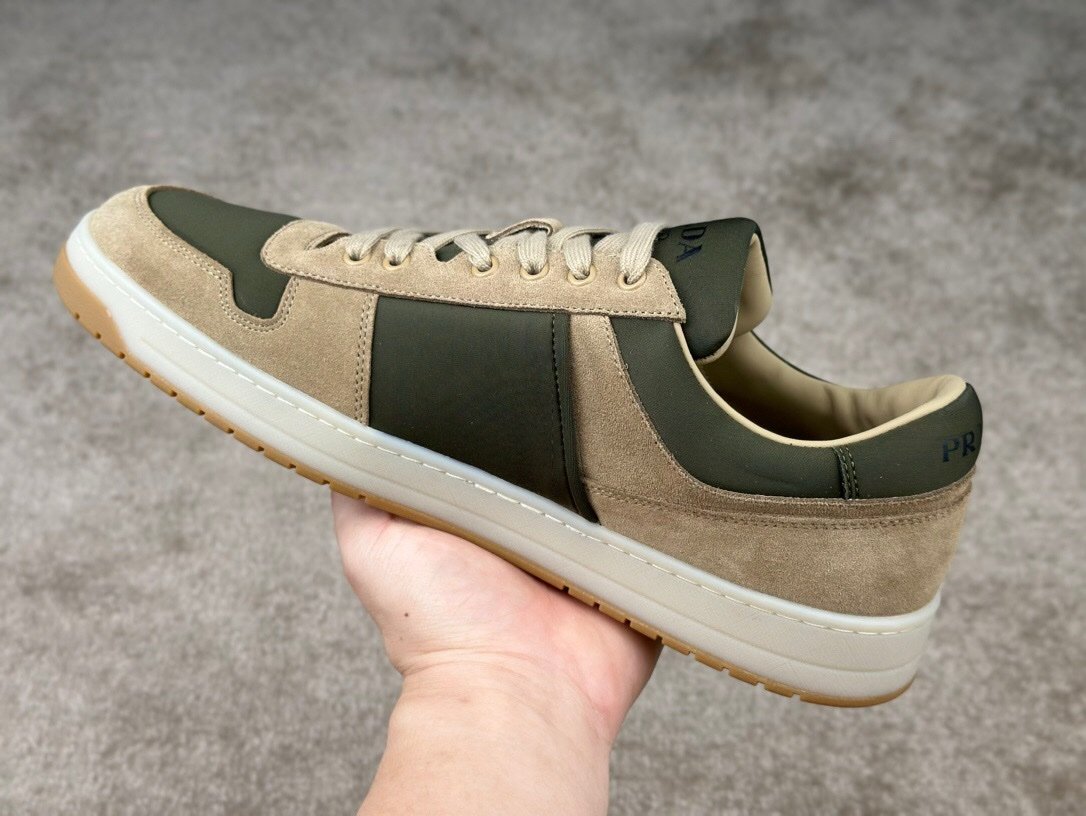 Prada Downtown Delavé Suede & Re-Nylon
