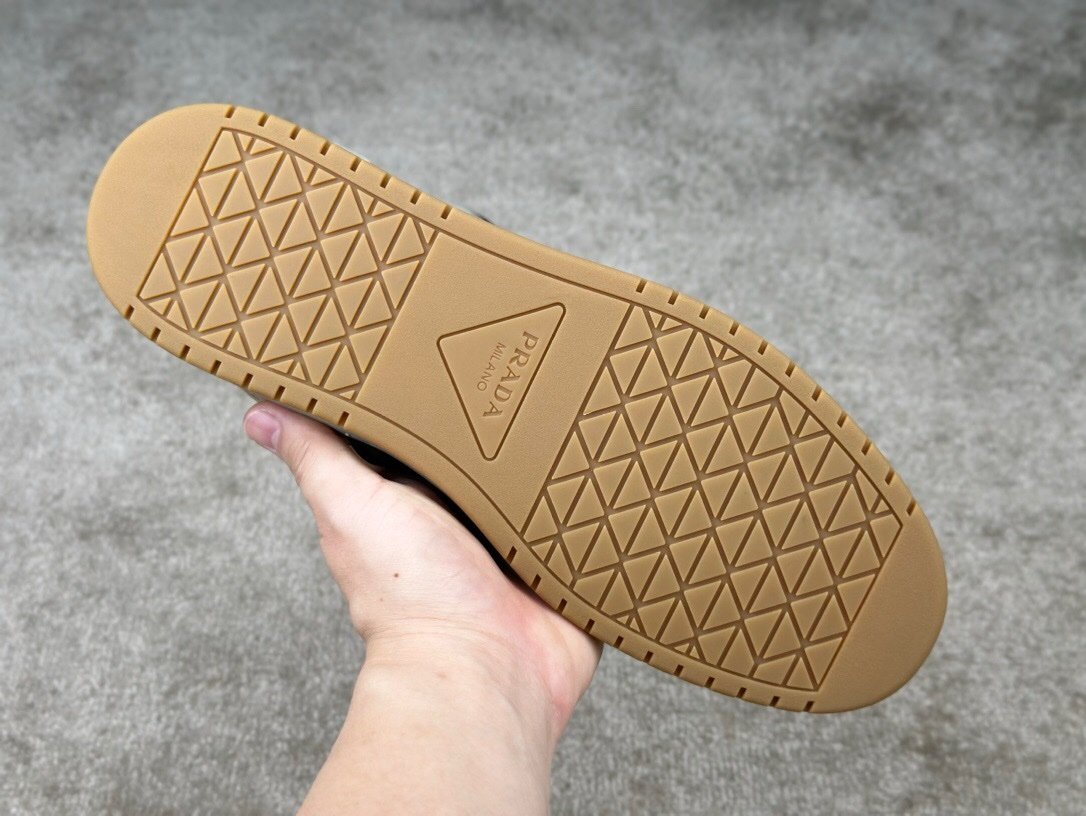 Prada Downtown Delavé Suede & Re-Nylon