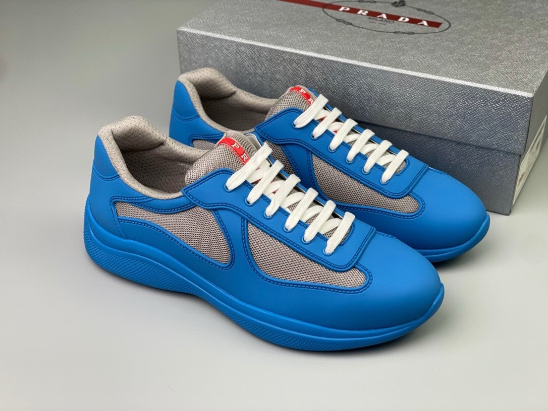 Prada Americas Cup Icon Soft Blue Trainers