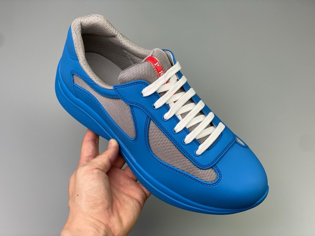 Prada Americas Cup Icon Soft Blue Trainers