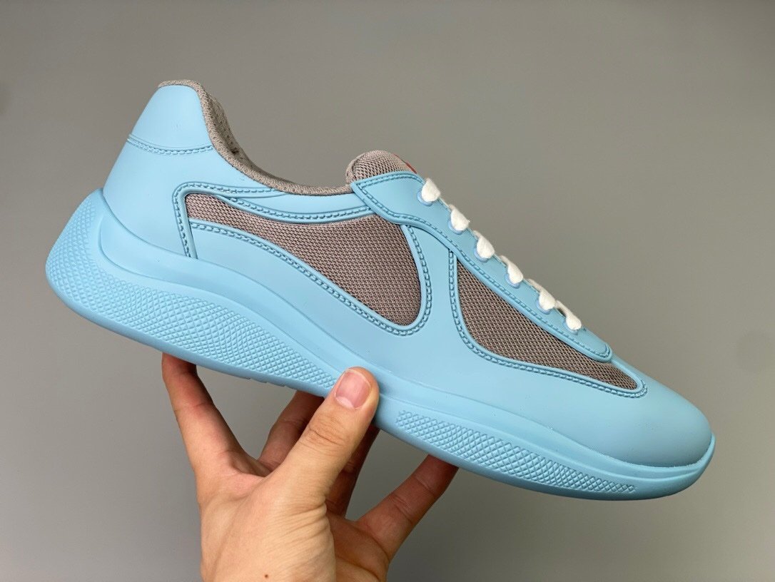 Prada Americas Cup Icon Soft Baby Blue Trainers