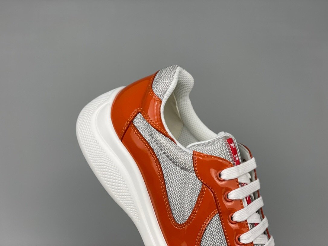 Prada Americas Cup Orange Grey  Trainers