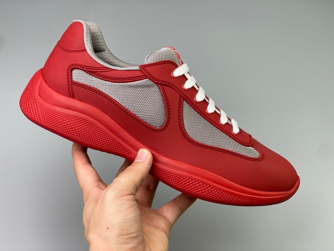 Prada Americas Cup Soft Icon Red  Trainers