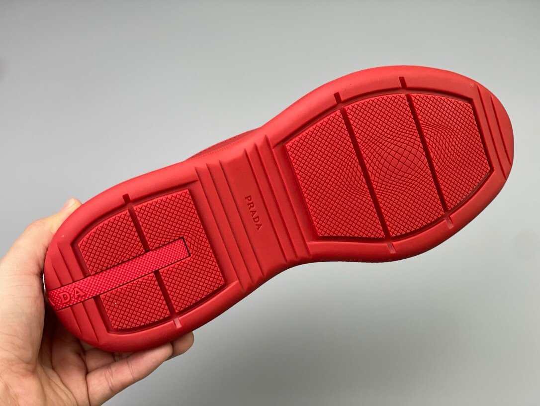Prada Americas Cup Soft Icon Red  Trainers