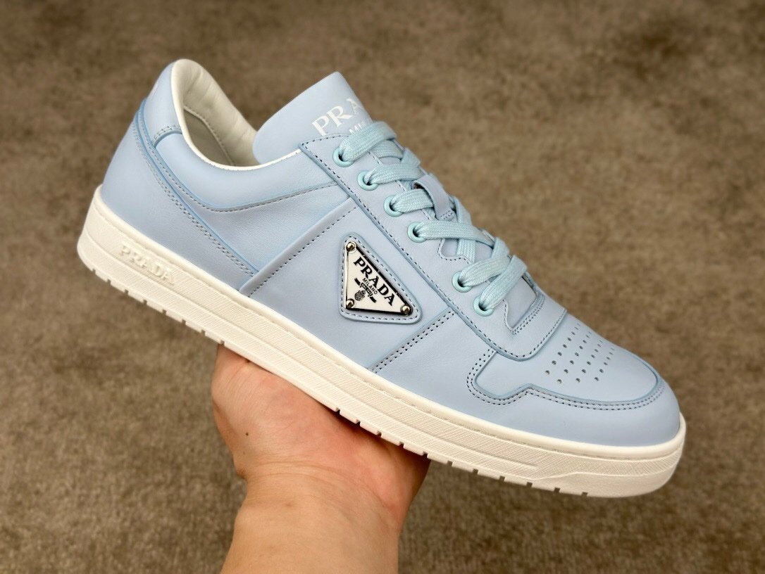 Prada Downtown Leather Blue Re-Nylon