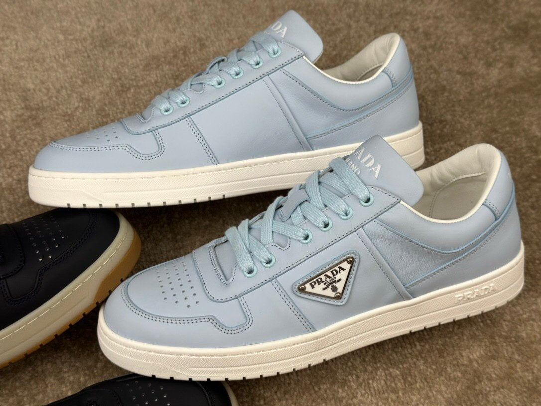 Prada Downtown Leather Blue Re-Nylon
