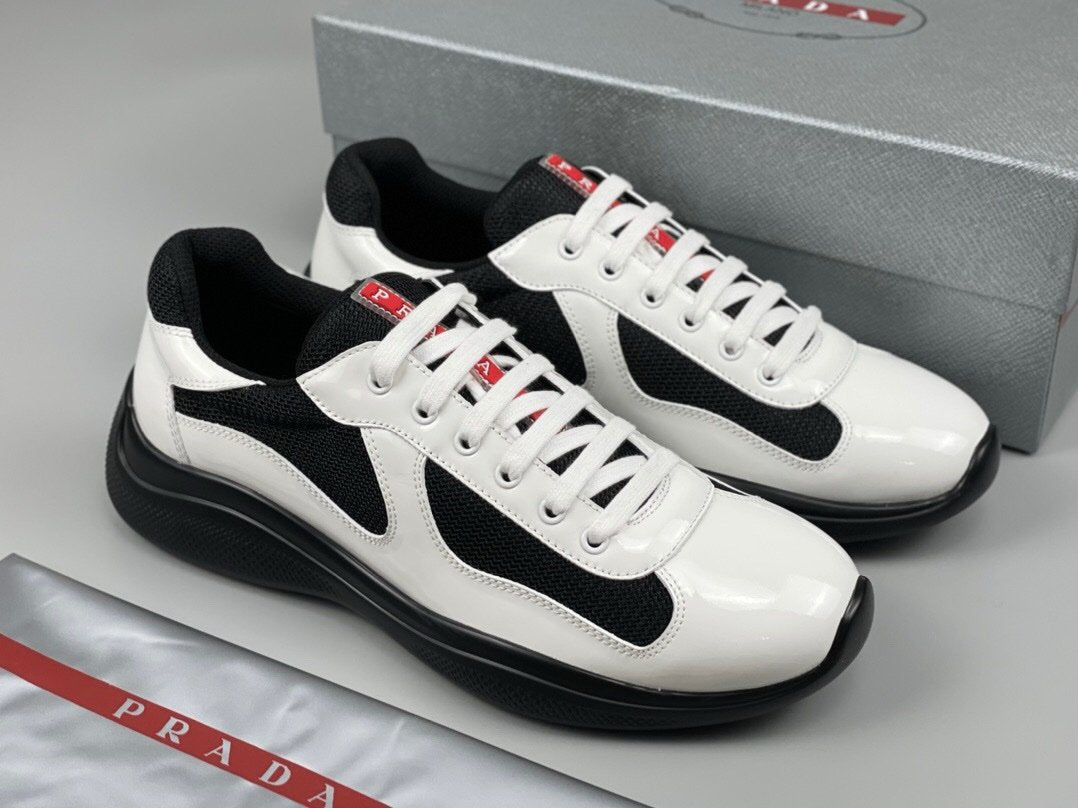 Prada Americas Cup White Black Trainers