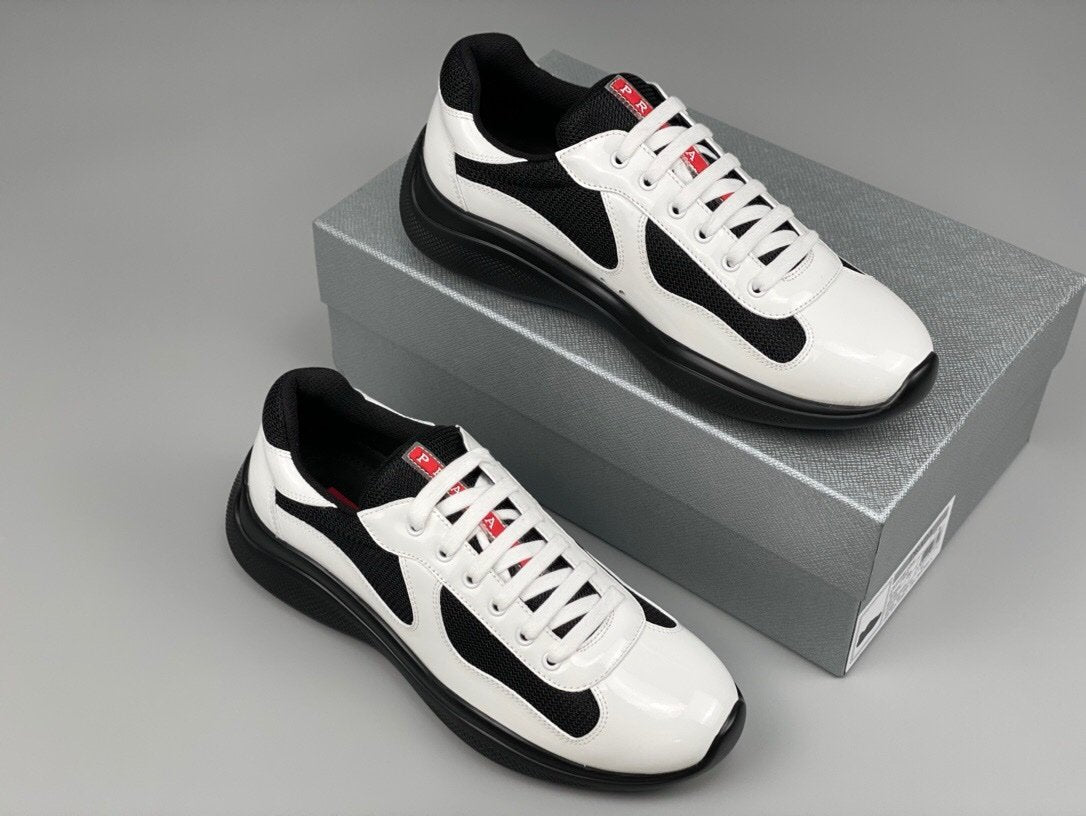 Prada Americas Cup White Black Trainers