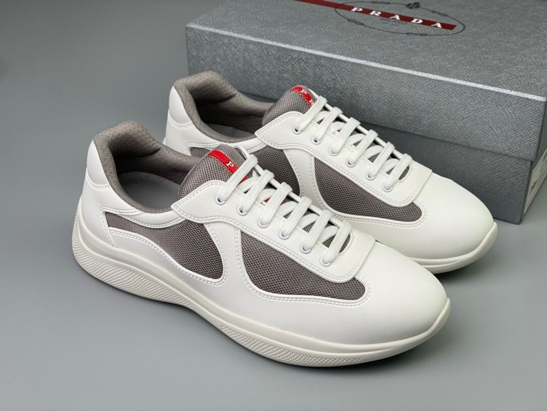Prada Americas Cup Icon Soft White Grey Trainers