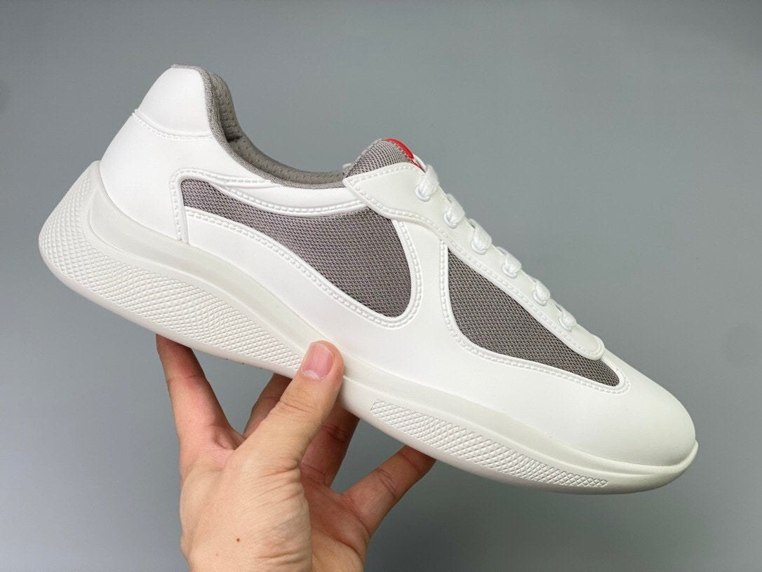 Prada Americas Cup Icon Soft White Grey Trainers