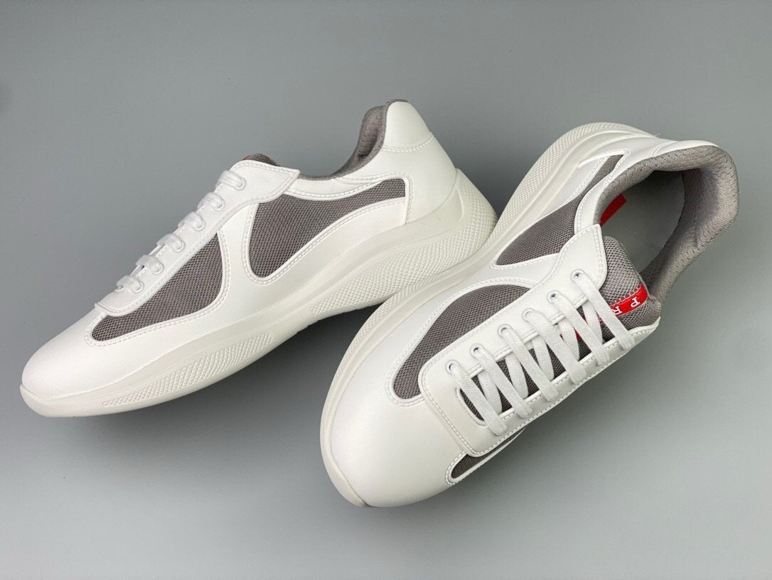 Prada Americas Cup Icon Soft White Grey Trainers