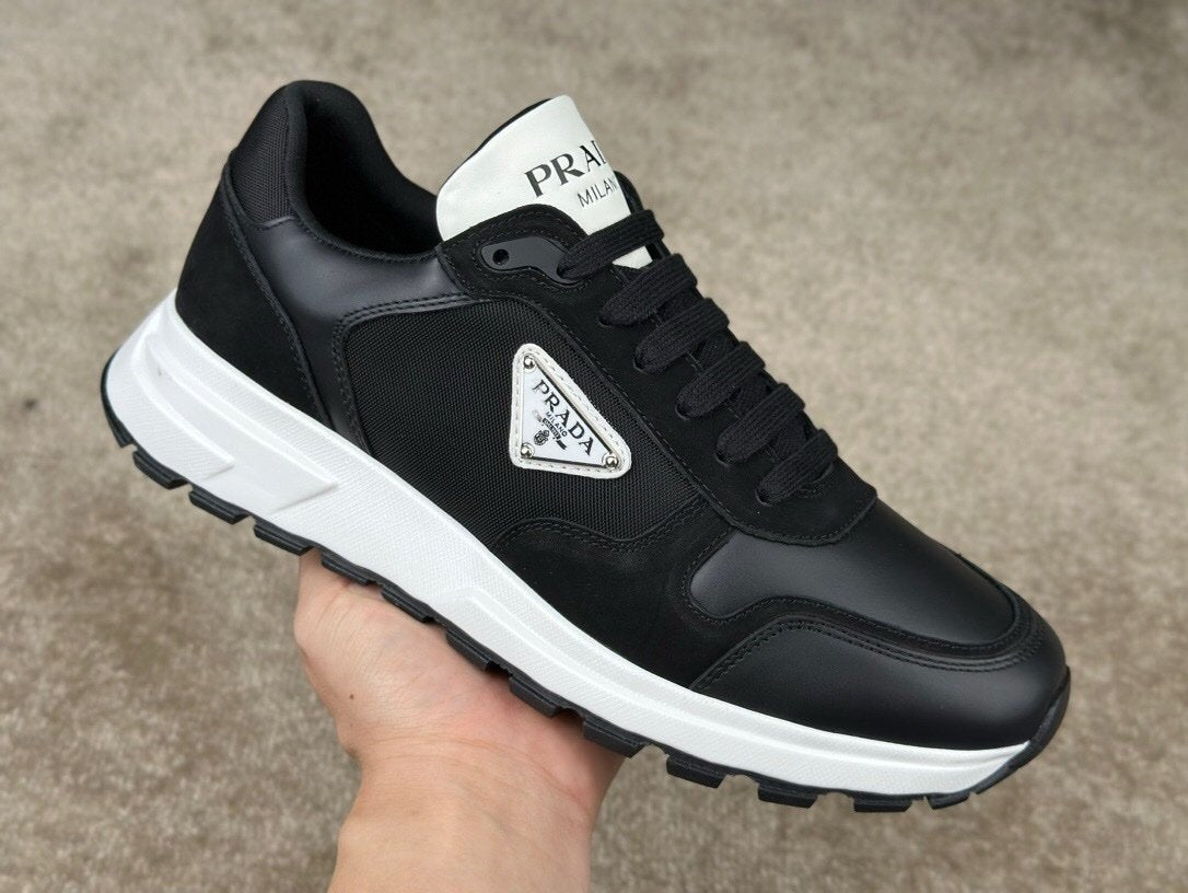 Prada Leather & Re-Nylon Black White