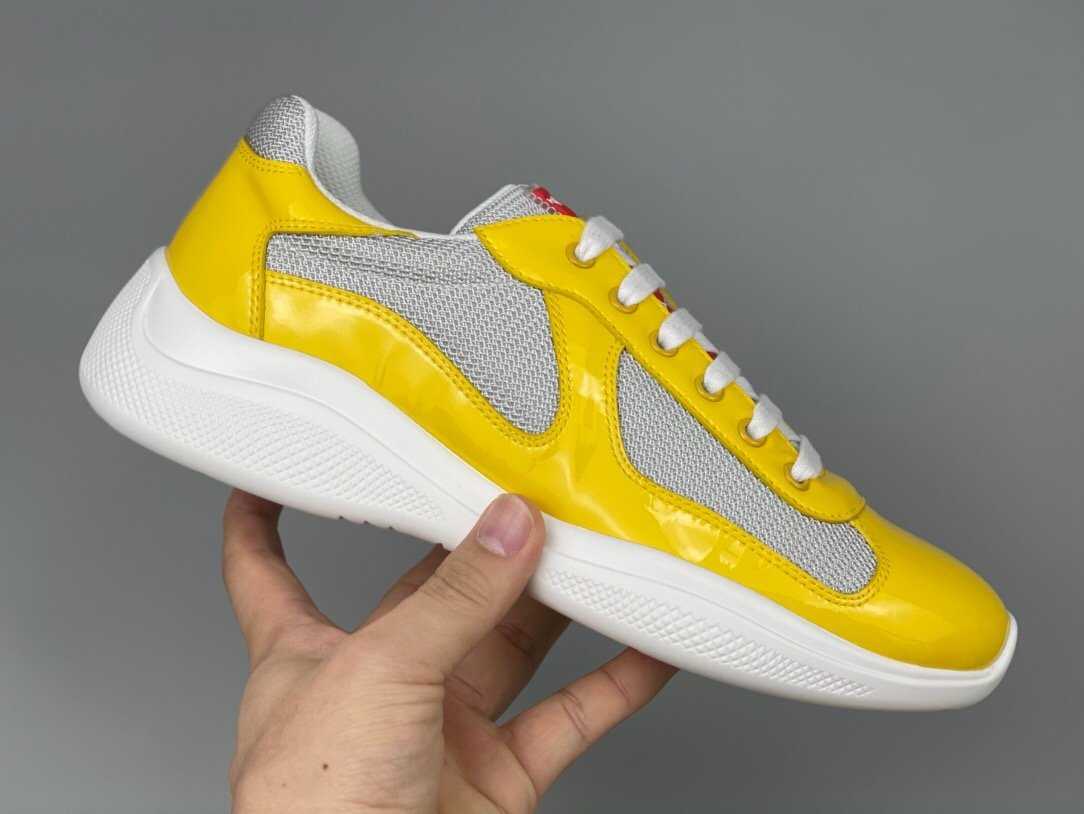 Prada Americas Cup Yellow Grey  Trainers