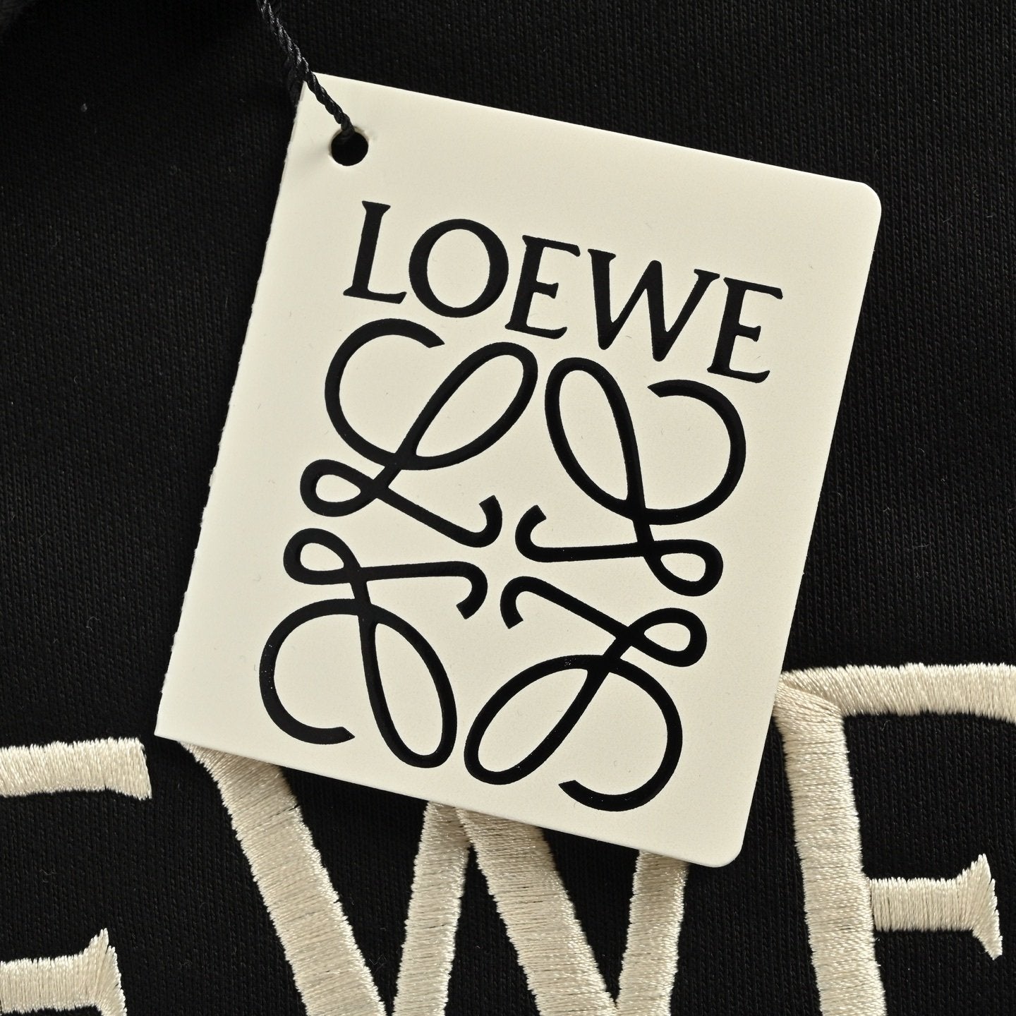 Loewe Anagram Logo Embroidered Black Pull Over