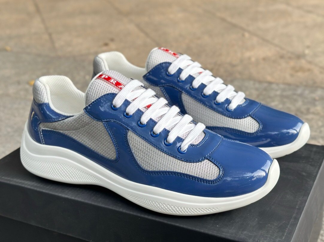 Prada Americas Cup Blue Grey  Trainers