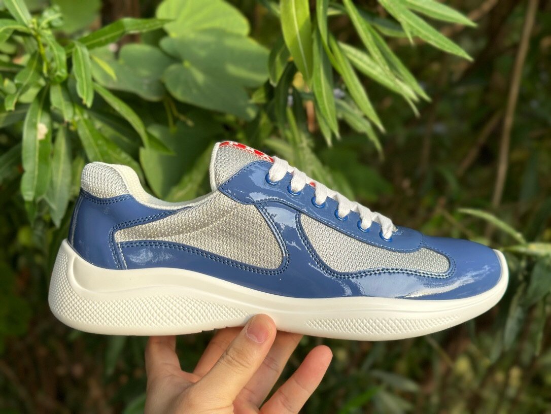 Prada Americas Cup Blue Grey  Trainers