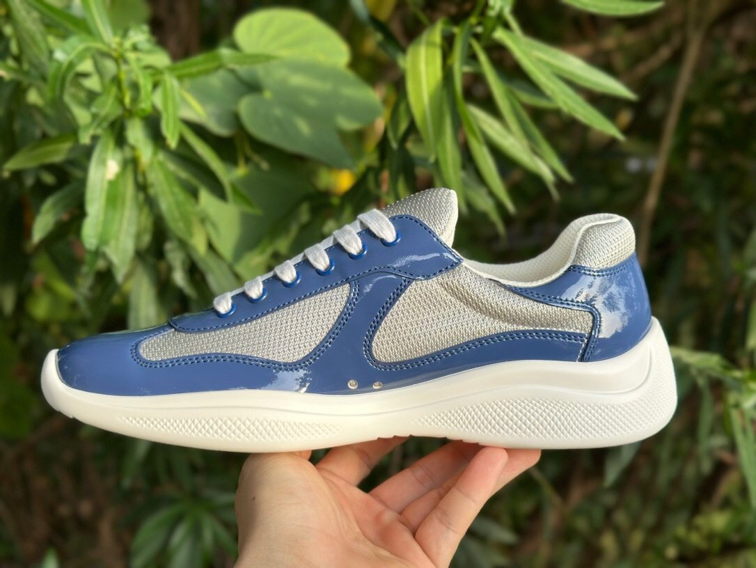 Prada Americas Cup Blue Grey  Trainers