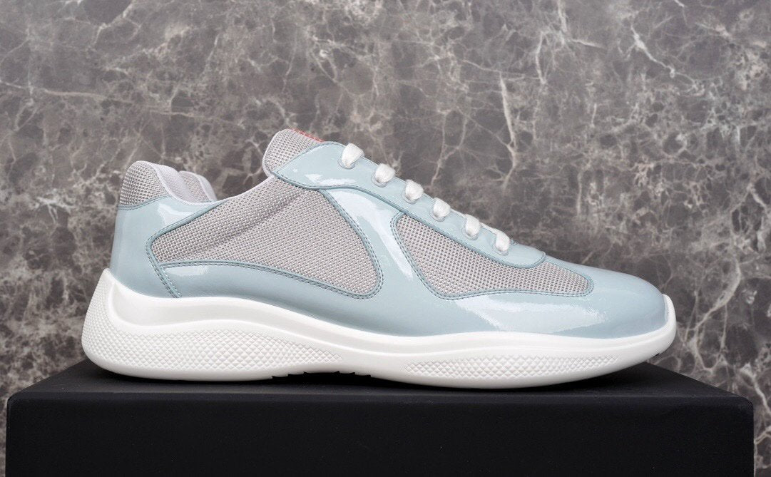 Prada Americas Cup Baby Blue Grey  Trainers