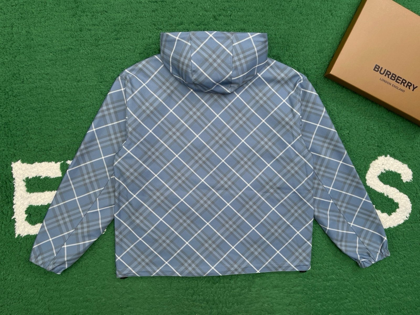 Burberry Light Blue Reversible Windbreaker