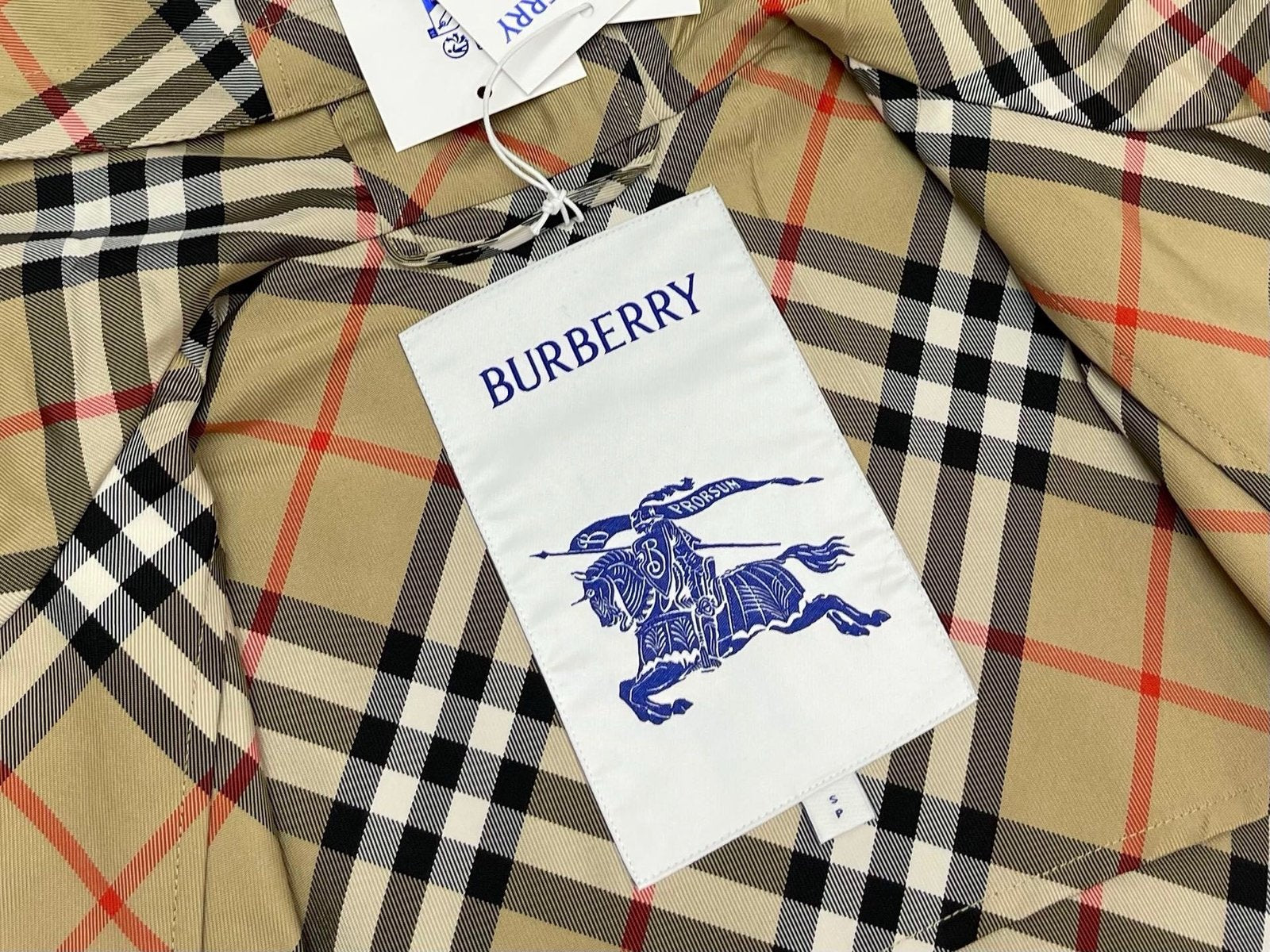 Burberry Check Jacket In Sand