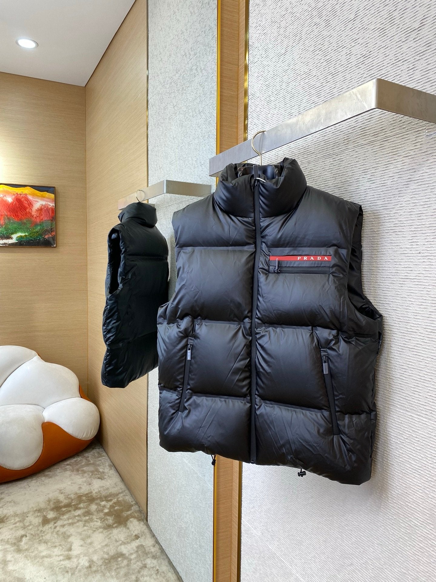 Prada Light Nylon Down Bodywarmer Black