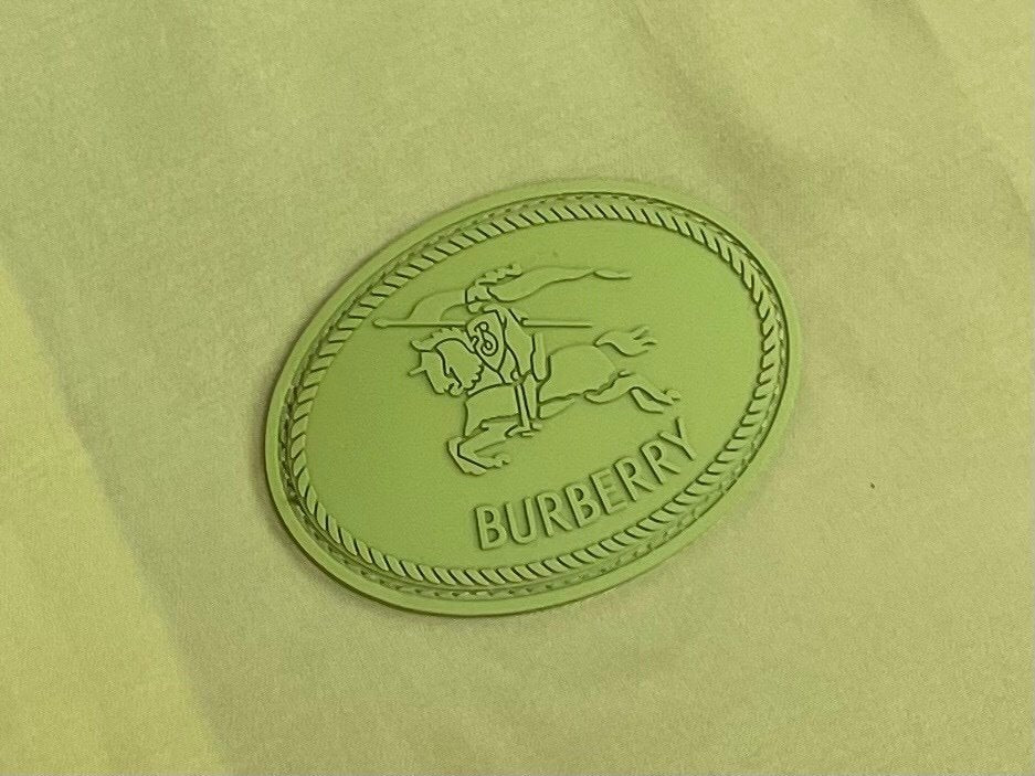 Burberry Olive Green Nylon Jacket Check-strip