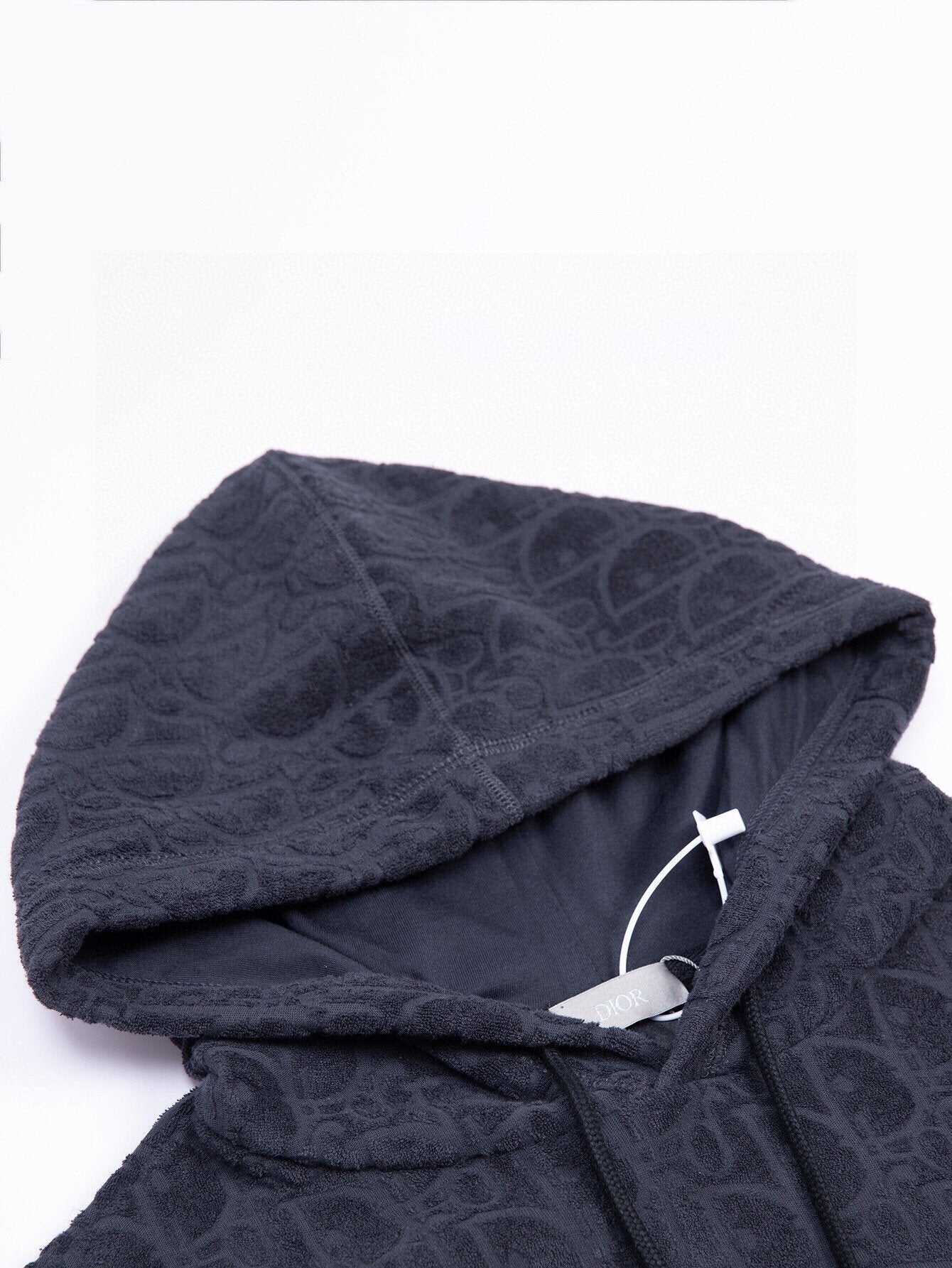 Dior Oblique Relaxed Fit Hooded Sweatshirt Navy Blue