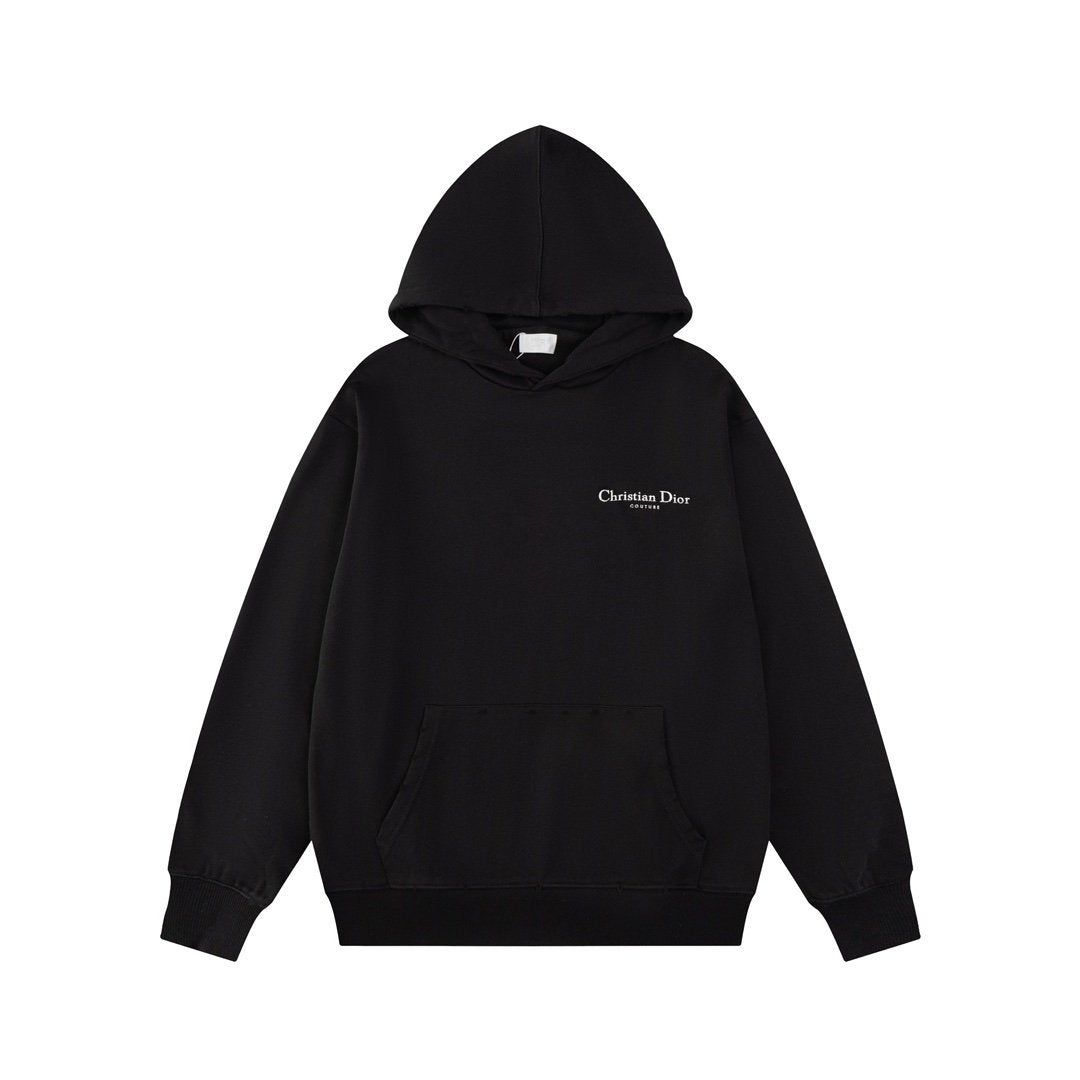 Dior Couture Black Distressed Effect Cotton Black