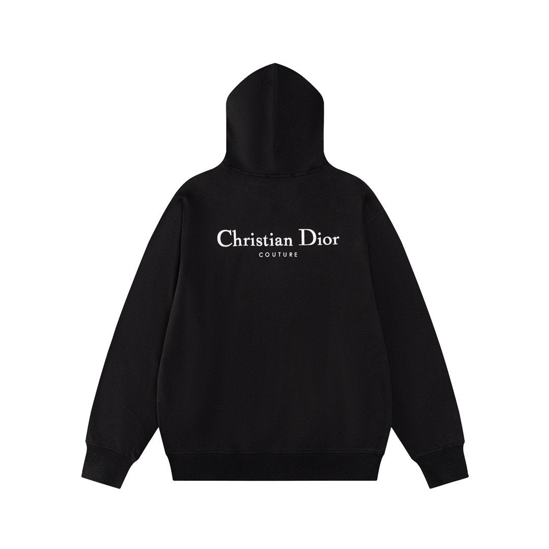 Dior Couture Black Distressed Effect Cotton Black