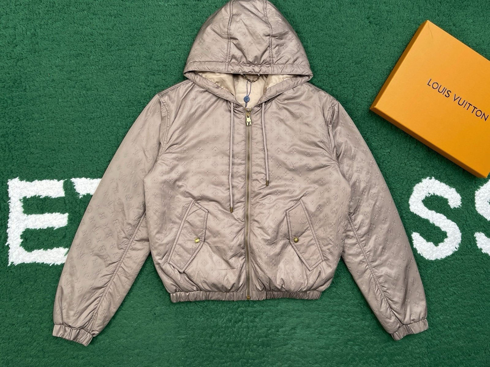 Louis Vuitton Monogram Padded Windbreaker In Beige