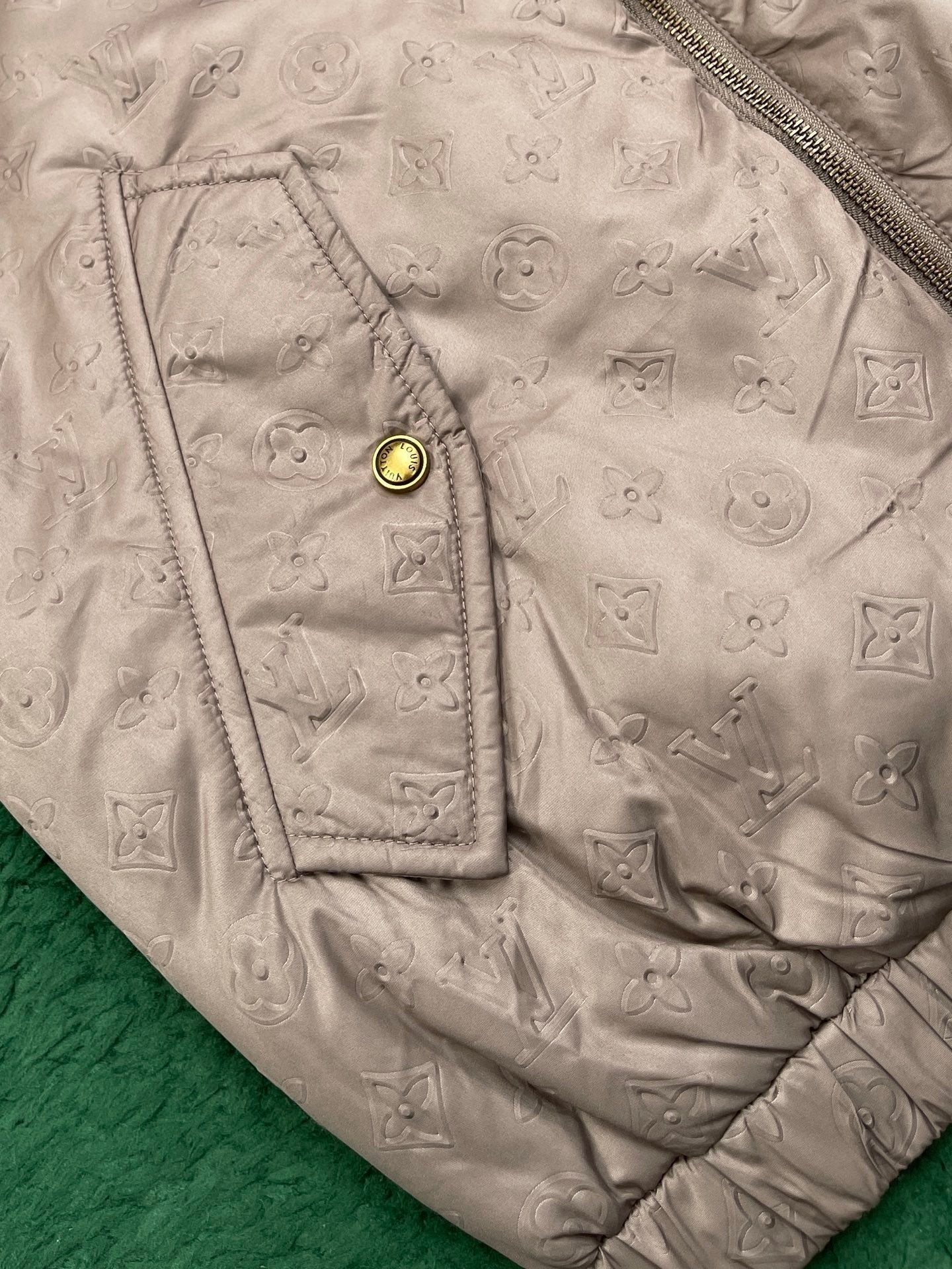 Louis Vuitton Monogram Padded Windbreaker In Beige
