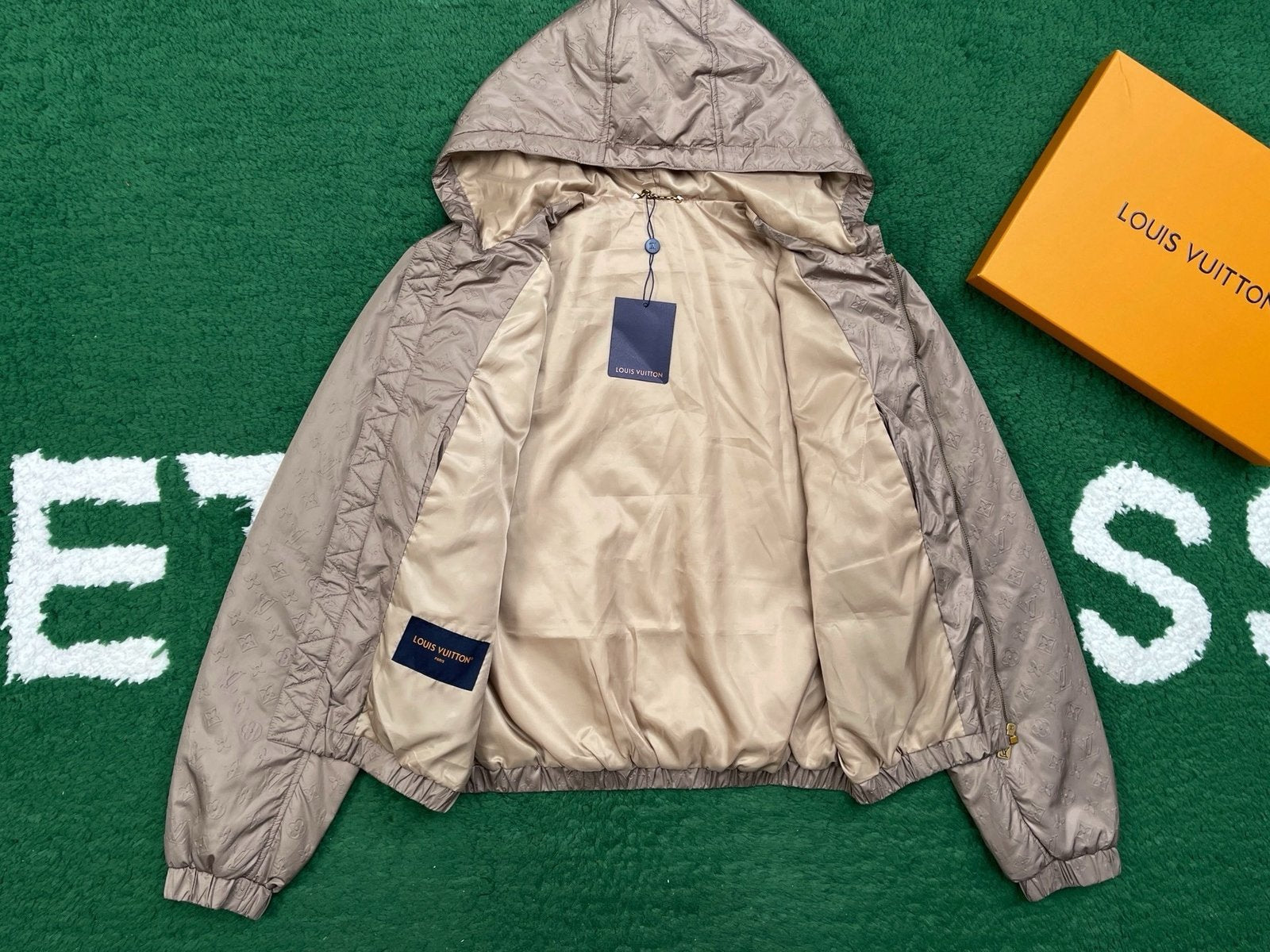 Louis Vuitton Monogram Padded Windbreaker In Beige