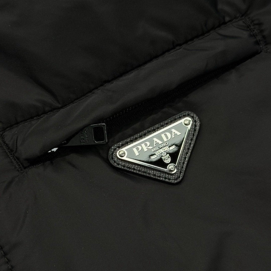 Prada Re-Nylon Puffer Jacket Black