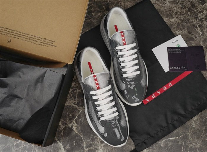 Prada Americas Cup Anthracite Grey Trainers