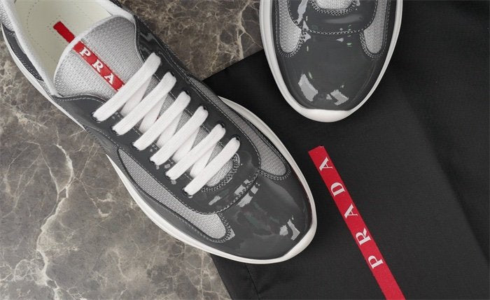 Prada Americas Cup Anthracite Grey Trainers