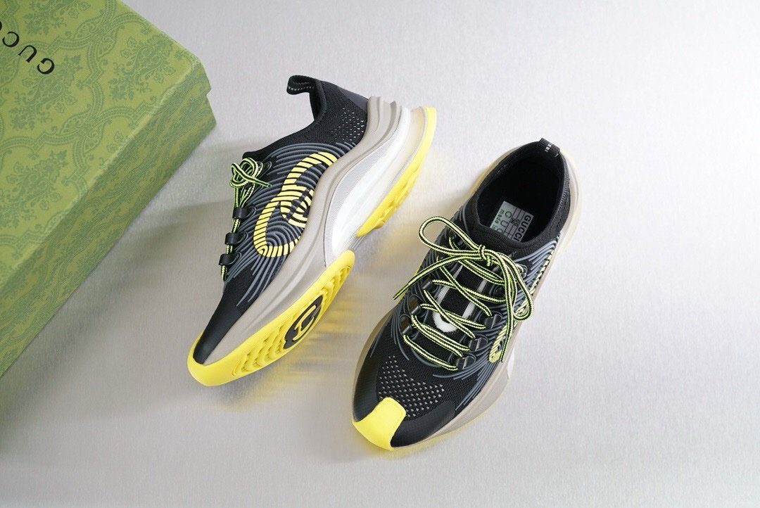Gucci GG Run Sneaker Black Yellow